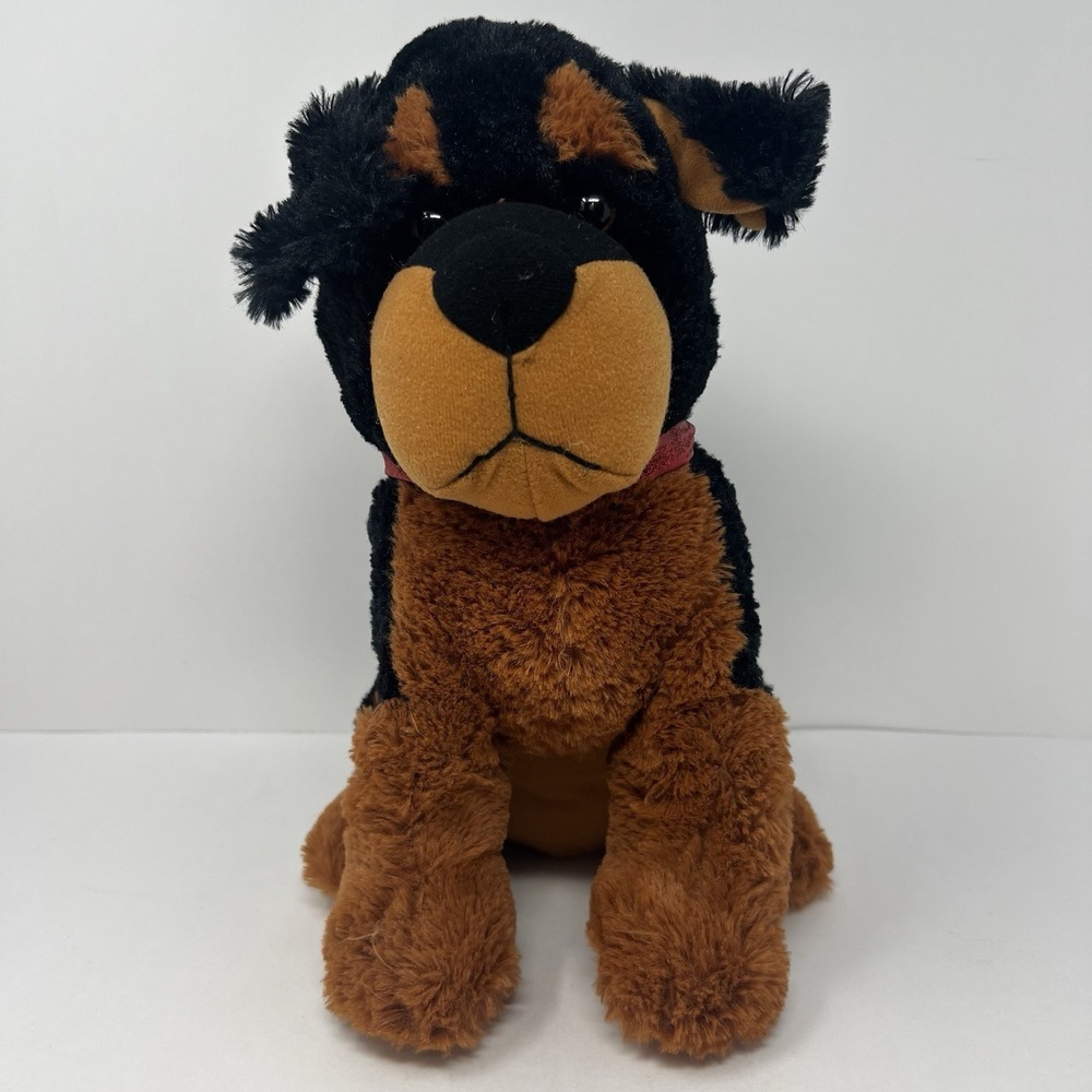 Rottweiler Dog Plush 12" Peek a Boo Stuffed Animal Collectible Play display Toy